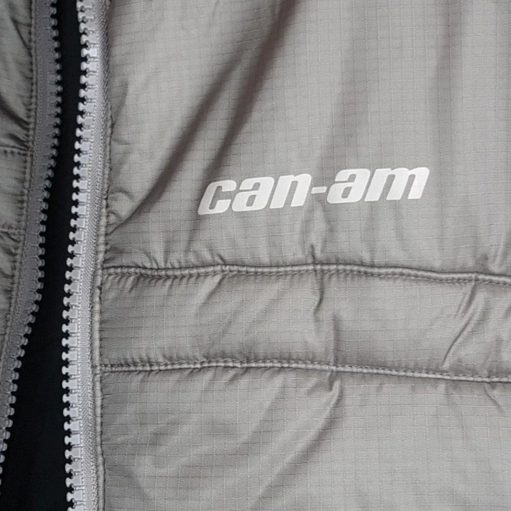 Can-Am BRP Mens Taupe Brown Ripstop Insulated Puffer Vest 286287 2XL New No Tag‎